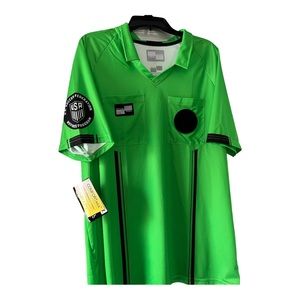 NWT Men's USSF Referree Uniform shirt,  Size Lg , 3 colors available.